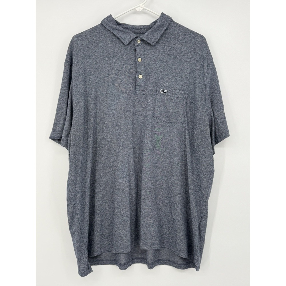 Vineyard Vines Men's Blue Short Sleeve Polo 2XL